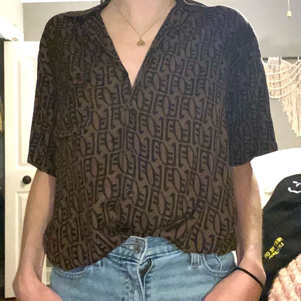 PRINCESS POLLY brown button up